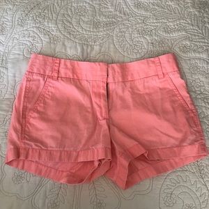 Bright Salmon pink shorts from j.Crew